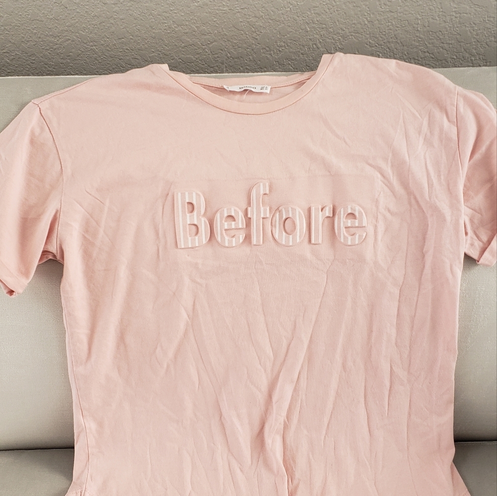 Mango pink t shirt like new size xsmall